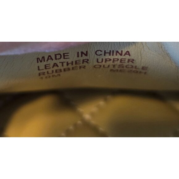 Michael Kors Burgundy Leather Flats With MK Logo Quilted Insole Rubber Sole 10M - Picture 2 of 8